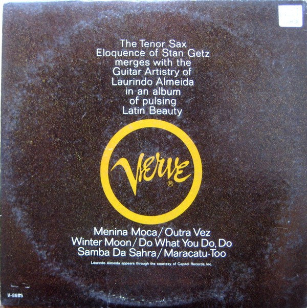 Release: Stan Getz With Guest Artist Laurindo Almeida-Vinyl-US-1963-V-8665-2577746