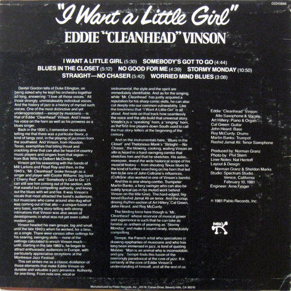 Release: I Want A Little Girl-Vinyl-US-1981-D2310866-1991559