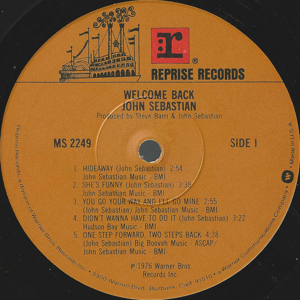 Release: Welcome Back-Vinyl-US-1976-MS 2249-1535257