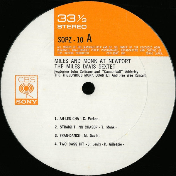 Miles & Monk At Newport