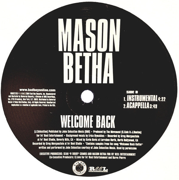 Master Release: Welcome Back by Mase