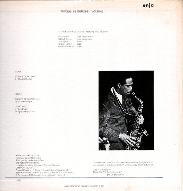 Mingus In Europe Volume I