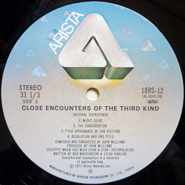 Close Encounters Of The Third Kind (Original Motion Picture Soundtrack)