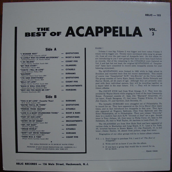 Master Release: The Best Of Acappella Volume 3 by Various
