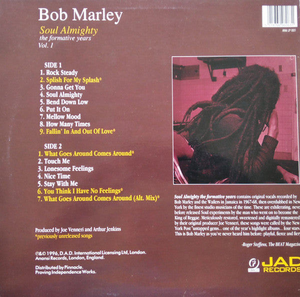 Release: Soul Almighty - The Formative Years Vol. 1-Vinyl-UK-1996-ANA LP 001-1503564