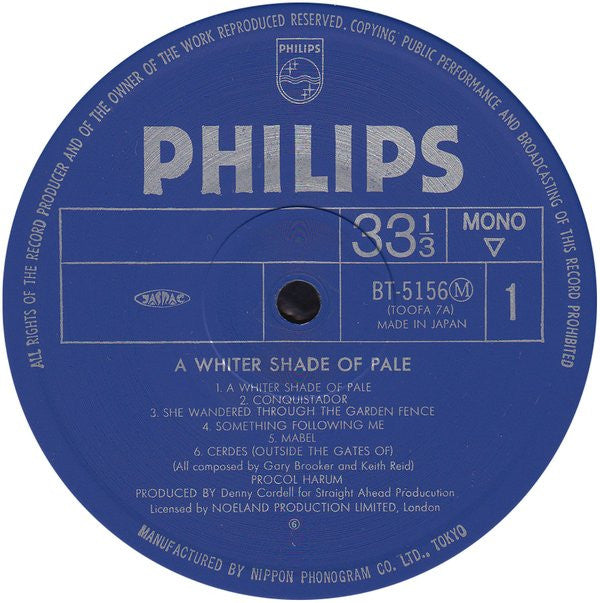 A Whiter Shade Of Pale  = 青い影