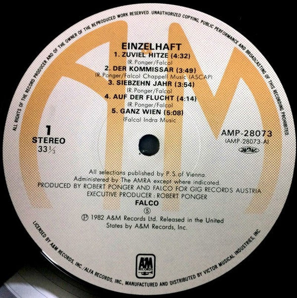 Release: Einzelhaft-Vinyl-Japan-1983-AMP-28073-4638915