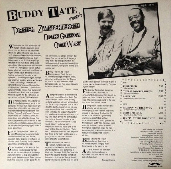 Release: Buddy Tate Meets Torsten Zwingenberger-Vinyl-Germany-1984-120-159-5550070