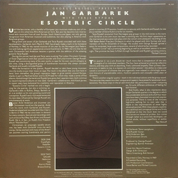 Master Release: The Esoteric Circle by Jan Garbarek