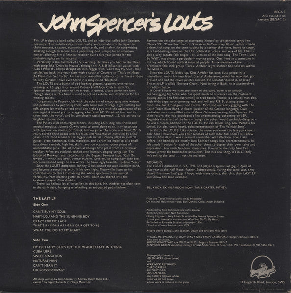 Release: The Last LP-Vinyl-UK-1978-BEGA 3-2711166