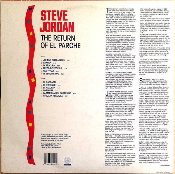 Release: The Return Of El Parche-Vinyl-US-1988-6019-2292755
