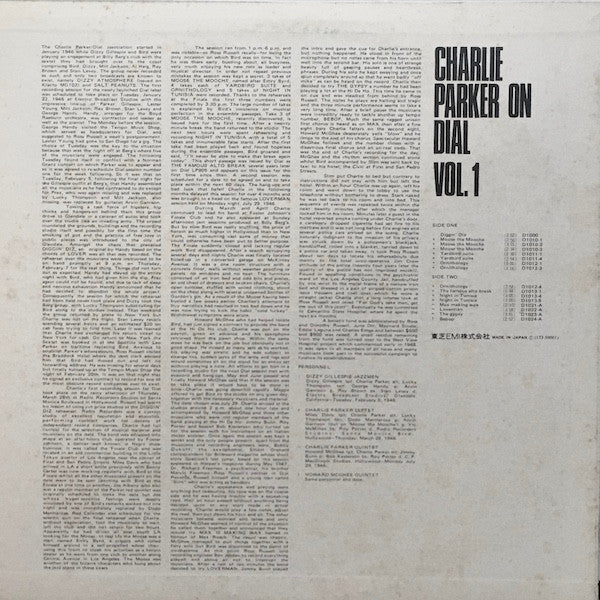 Charlie Parker On Dial Volume 1