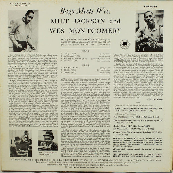 Release: Bags Meets Wes!-Vinyl-Japan-1974-SMJ-6058, SMJ-6058, SRS-6019-4497584