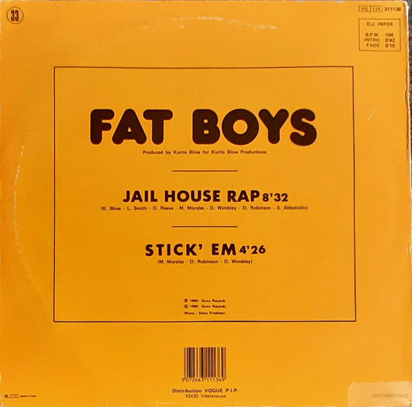 Release: Jail House Rap-Vinyl-France-1984-311136, 311136-2078220