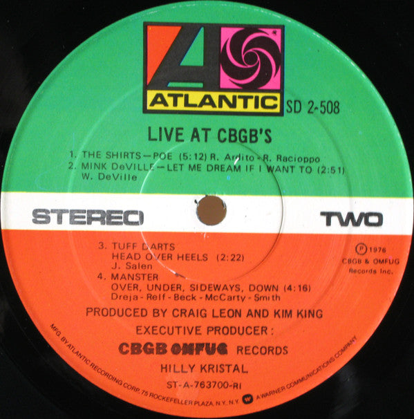 Live At CBGB's - The Home Of Underground Rock