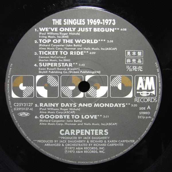 Release: The Singles 1969-1973-Vinyl-Japan-1986-C25Y3127-6048559