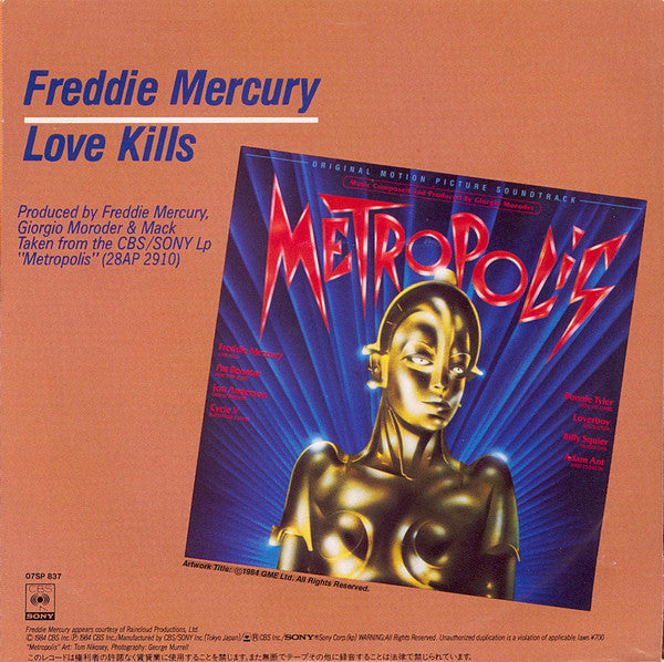 Release: Love Kills-Vinyl-Japan-1984-07SP 837-2945191