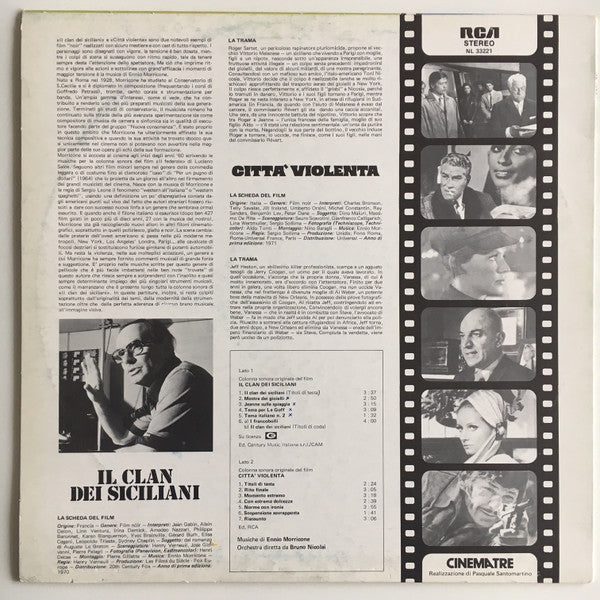 Release: Il Clan Dei Siciliani / Città Violenta (Colonne Sonore Originali Dei Film)-Vinyl-Italy-1980-NL 33221-2943900