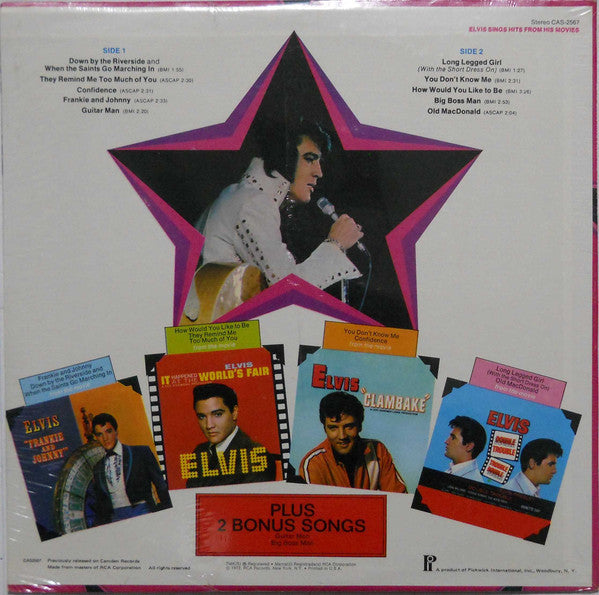 Release: Elvis Sings Hits From His Movies, Volume 1-Vinyl-US-1977-CAS-2567, CAS - 2567-2285767