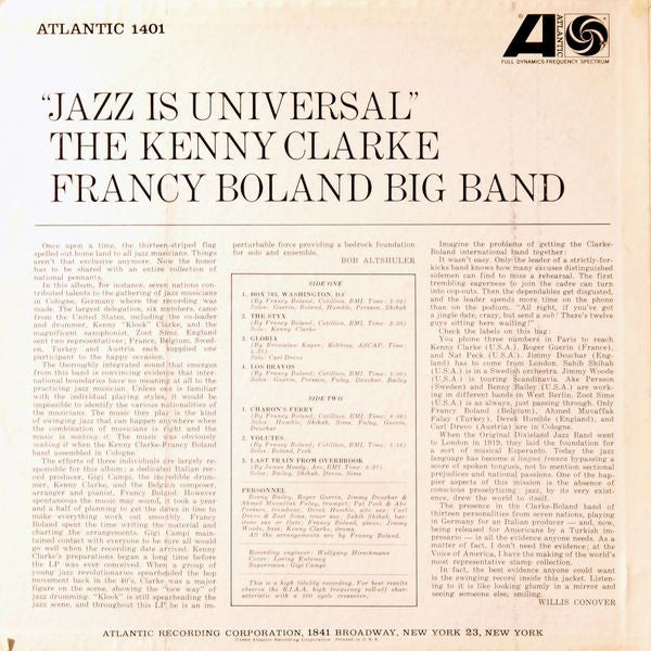 Master Release: Jazz Is Universal by Clarke-Boland Big Band