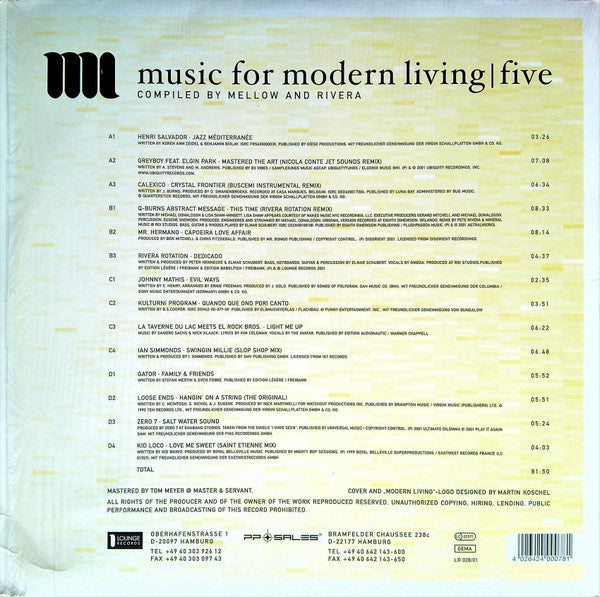 Master Release: Music For Modern Living Vol. 5 by Various
