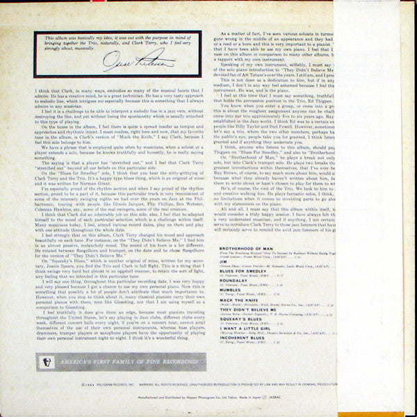 Release: Oscar Peterson Trio + One-Vinyl-Japan-1983-195J-14, SR 60975-2124638