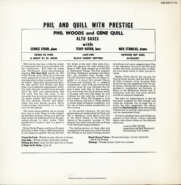 Phil & Quill With Prestige