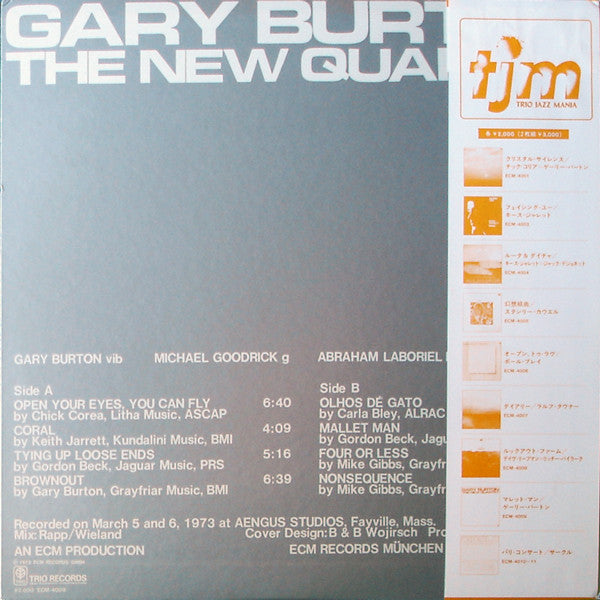 Release: The New Quartet-Vinyl-Japan-1980-ECM-4009, ECM-4009-2390215