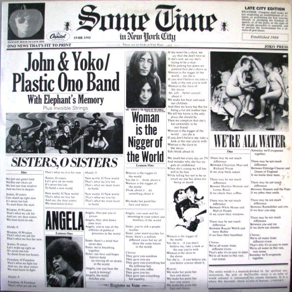 Release: Some Time In New York City-Vinyl-US-1978-SVBB 3392-3084389