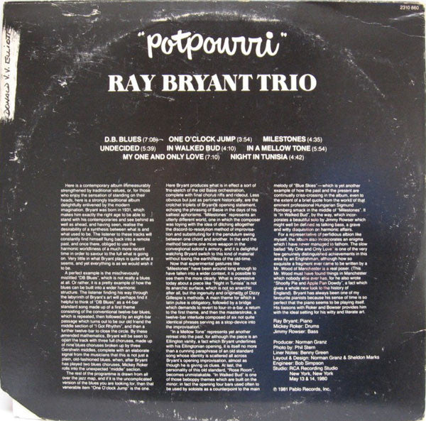 Release: Potpourri-Vinyl-US-1981-2310 860-1254457