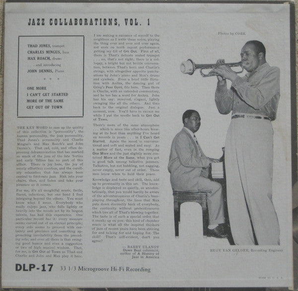Master Release: Jazz Collaborations, Vol. I by Charles Mingus