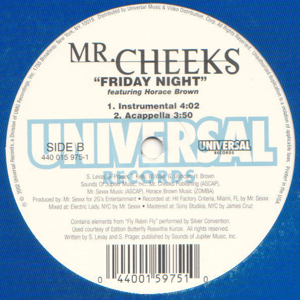 Release: Friday Night-Vinyl-US-2002-440 015 975-1, 440 015 975-1-1617936