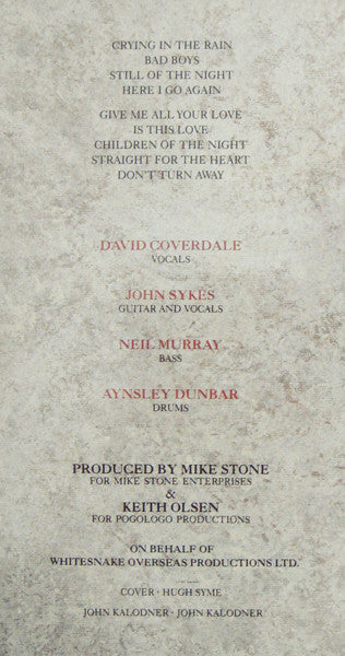 Master Release: 1987 by Whitesnake