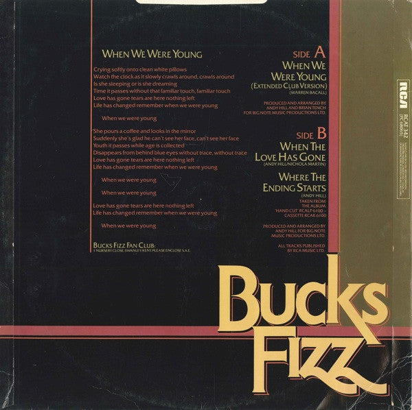 Master Release: When We Were Young by Bucks Fizz