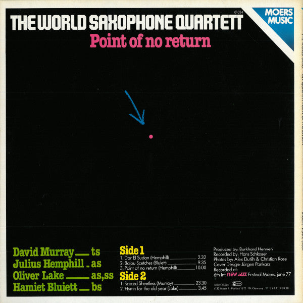 Master Release: Point Of No Return by World Saxophone Quartet