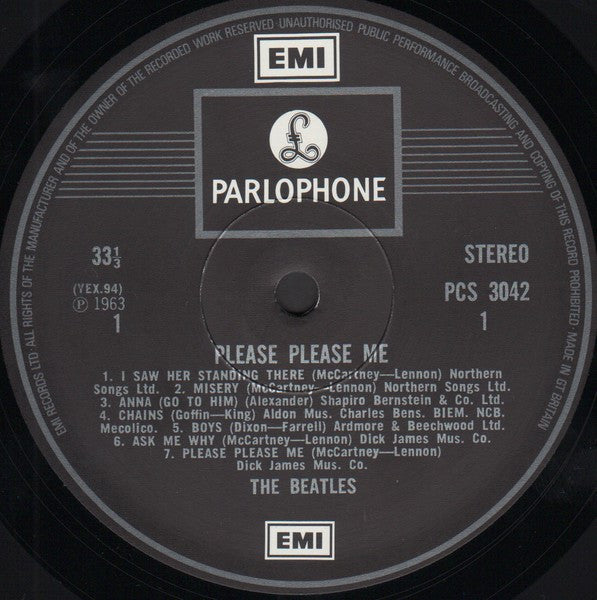 Release: Please Please Me-Vinyl-UK-1976-PCS 3042-3204421