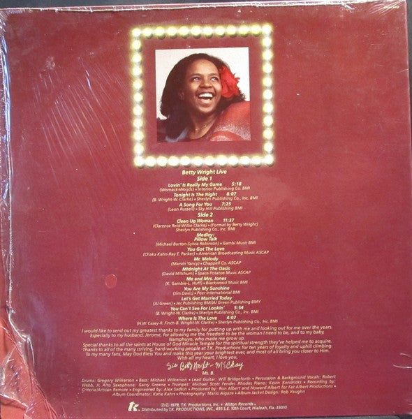 Release: Betty Wright Live-Vinyl-US-1978-4408-3240881