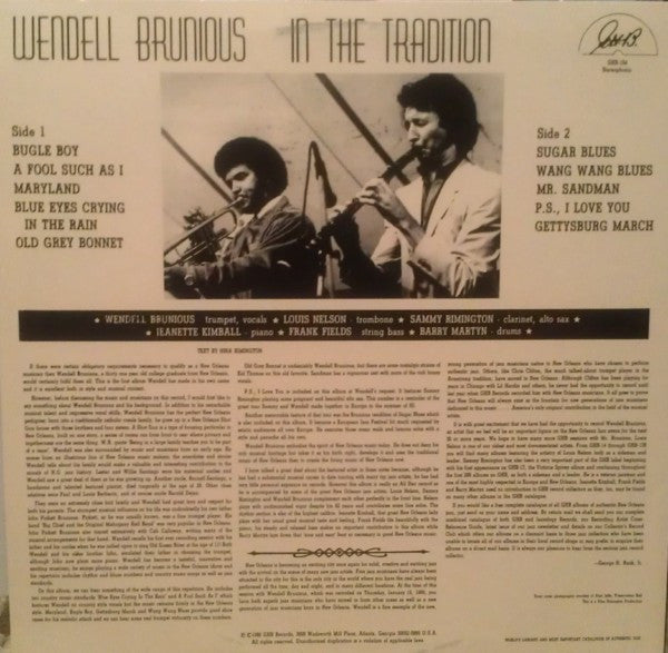 Master Release: In The Tradition by Wendell Brunious