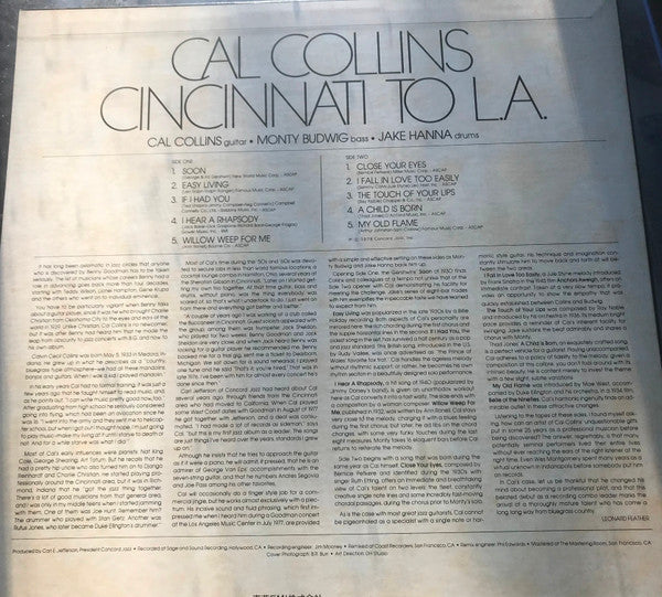 Master Release: Cincinnati To L.A. by Cal Collins