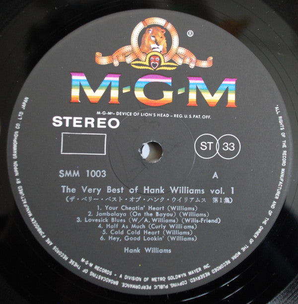 The Very Best Of Hank Williams Vol. 1