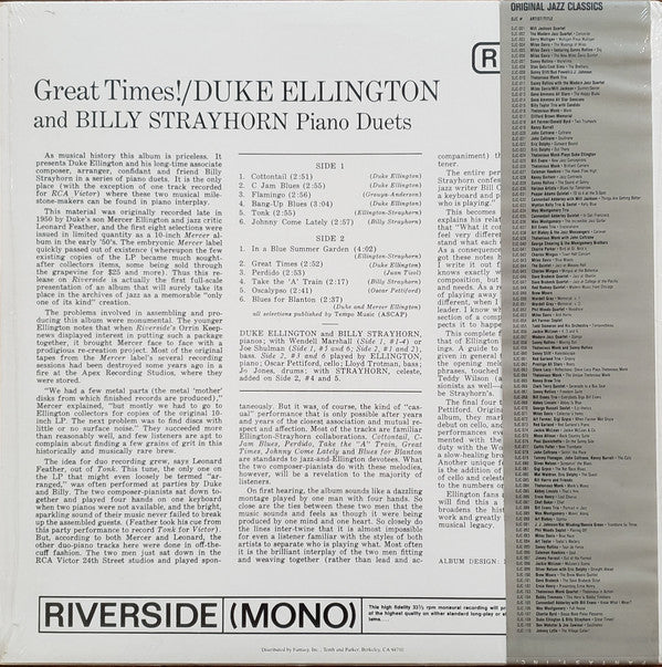 Master Release: Great Times! by Duke Ellington
