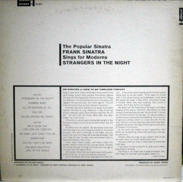 Release: Strangers In The Night-Vinyl-US-1981-FS 1017, FS-1017-12570354