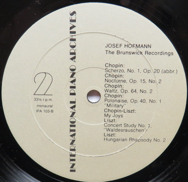 Josef Hofmann - The Brunswick Recordings