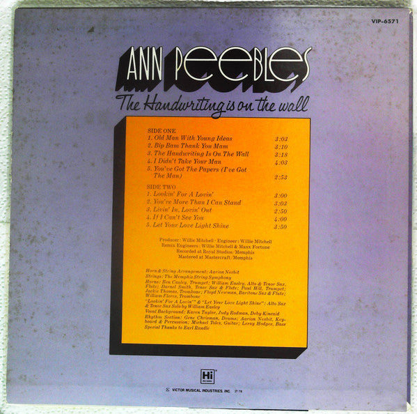Release: The Handwriting Is On The Wall-Vinyl-Japan-1978-VIP-6571-13313141