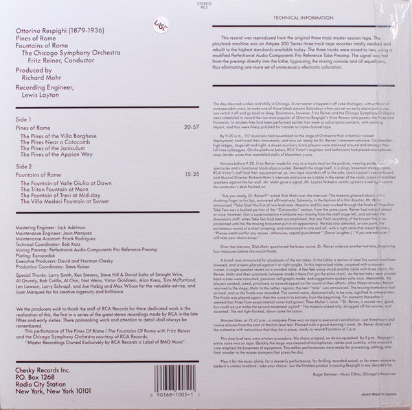 Pines Of Rome / Fountains Of Rome