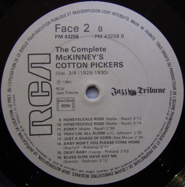 The Complete McKinney's Cotton Pickers Volumes 3/4 (1929-1930)