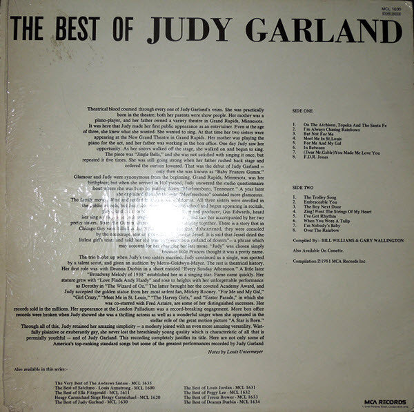 Best Of Judy Garland