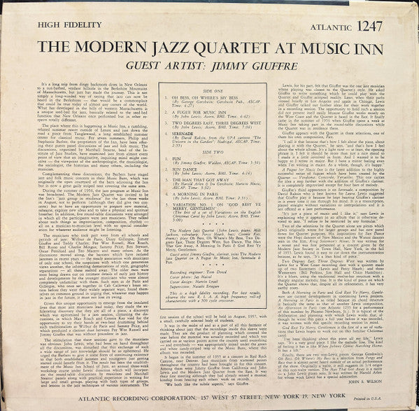 The Modern Jazz Quartet At Music Inn