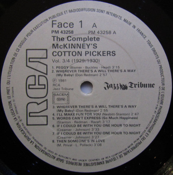 The Complete McKinney's Cotton Pickers Volumes 3/4 (1929-1930)