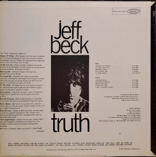 Release: Truth-Vinyl-US-None-BXN 26413, BN 26413-15339130